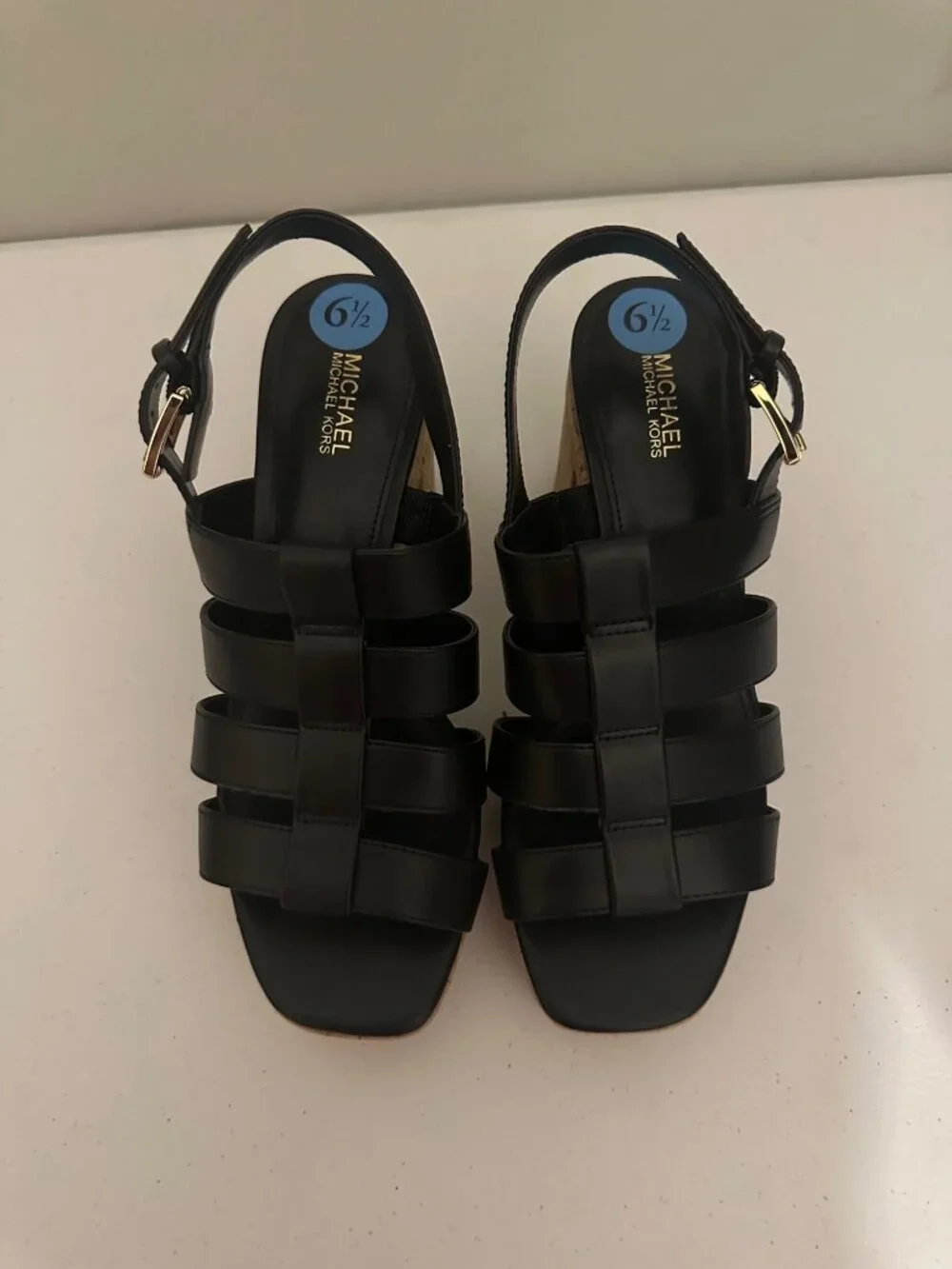 Michael Kors Women's Jagger Studded Strappy Platform Sandals in Black size 6.5 - Picture 4 of 7